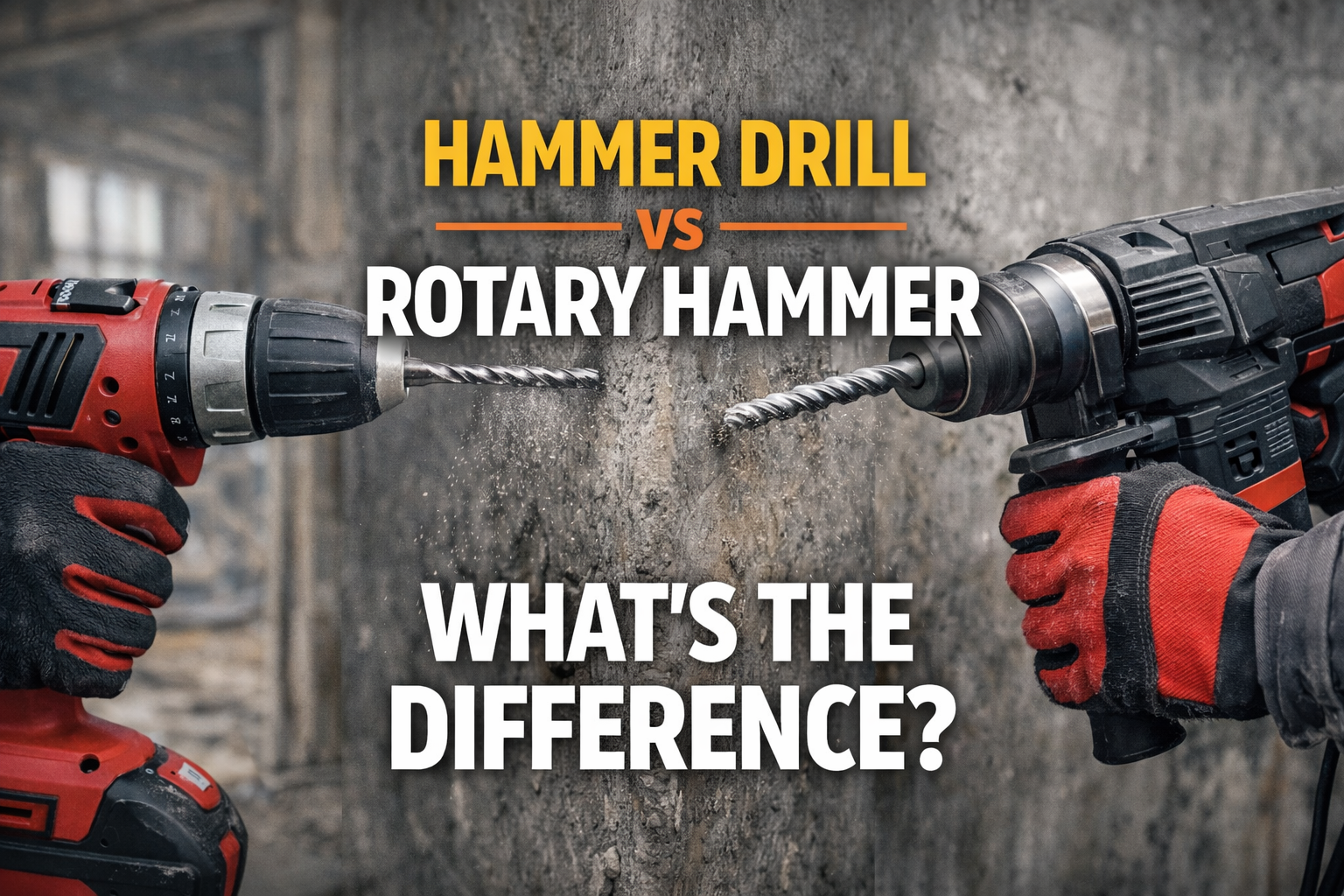 Hammer Drill vs Rotary Hammer: What’s the Difference?