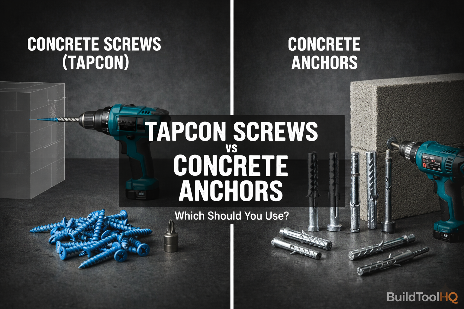 Tapcon Screws vs Concrete Anchors: Which Should You Use?