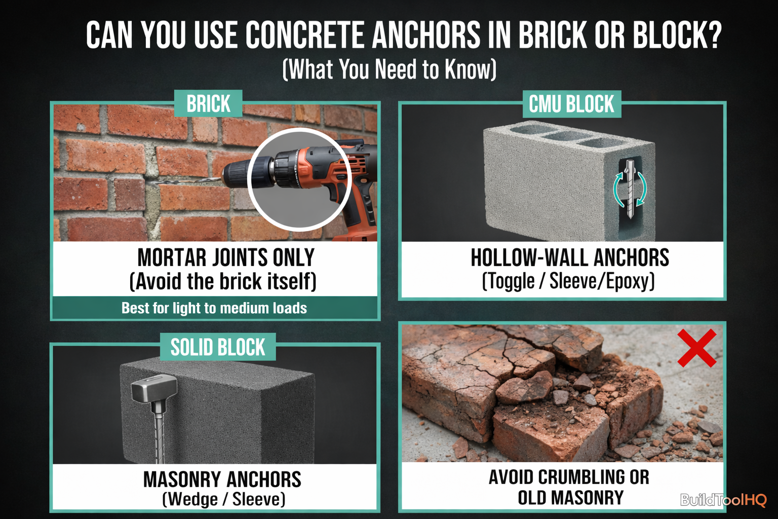 Can You Use Concrete Anchors in Brick or Block? (What You Need to Know)