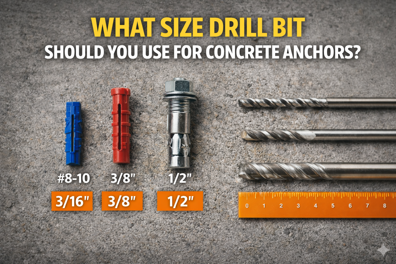 What Size Drill Bit Should You Use for Concrete Anchors?