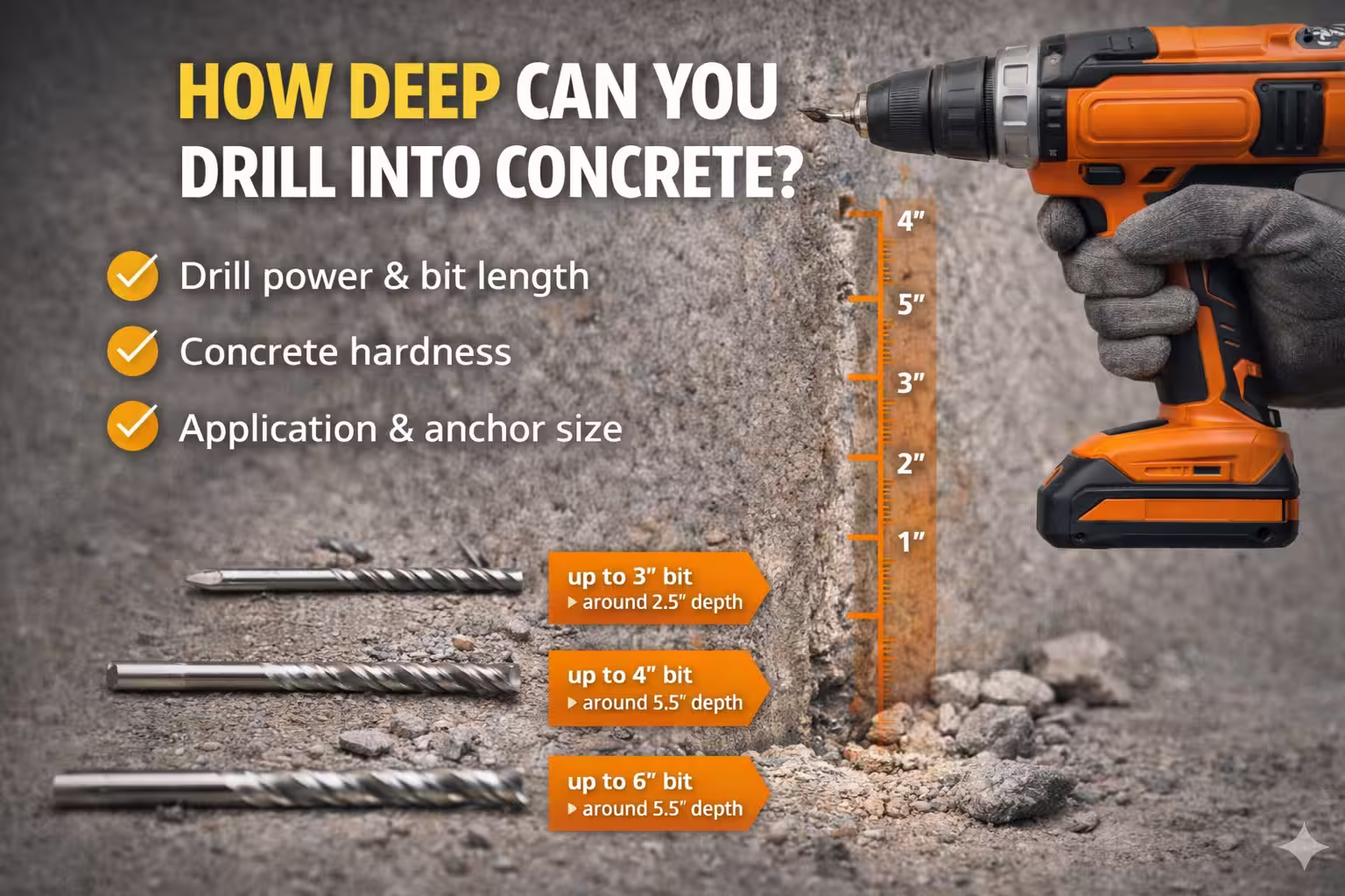 How Deep Can You Drill Into Concrete?