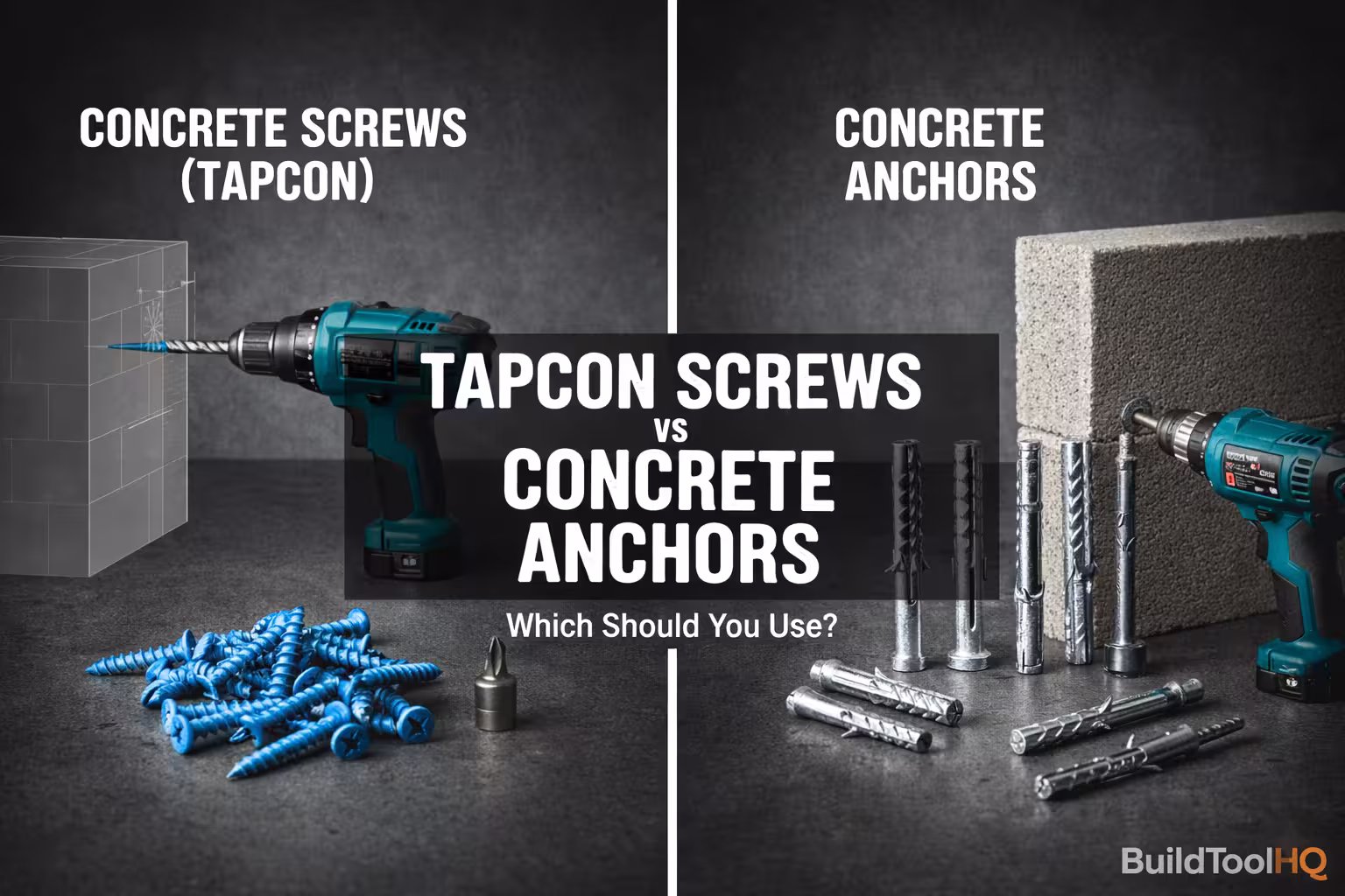 Tapcon Screws vs Concrete Anchors: Which Should You Use?