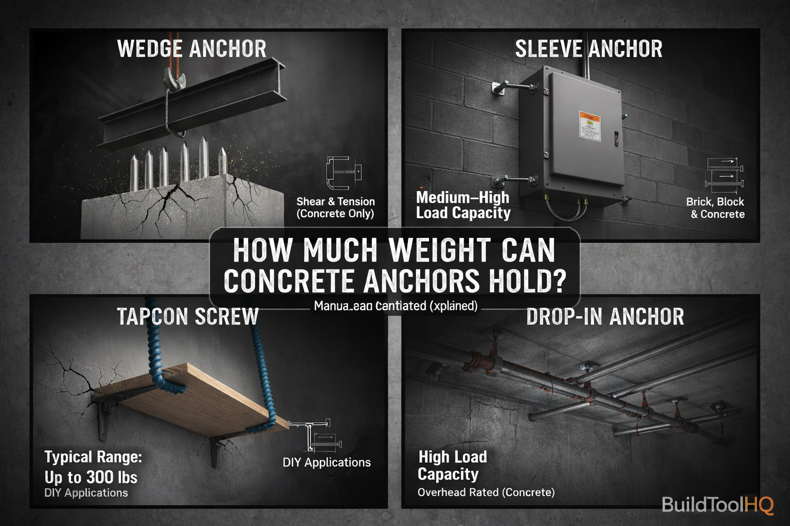 How Much Weight Can Concrete Anchors Hold? (Load Ratings Explained)