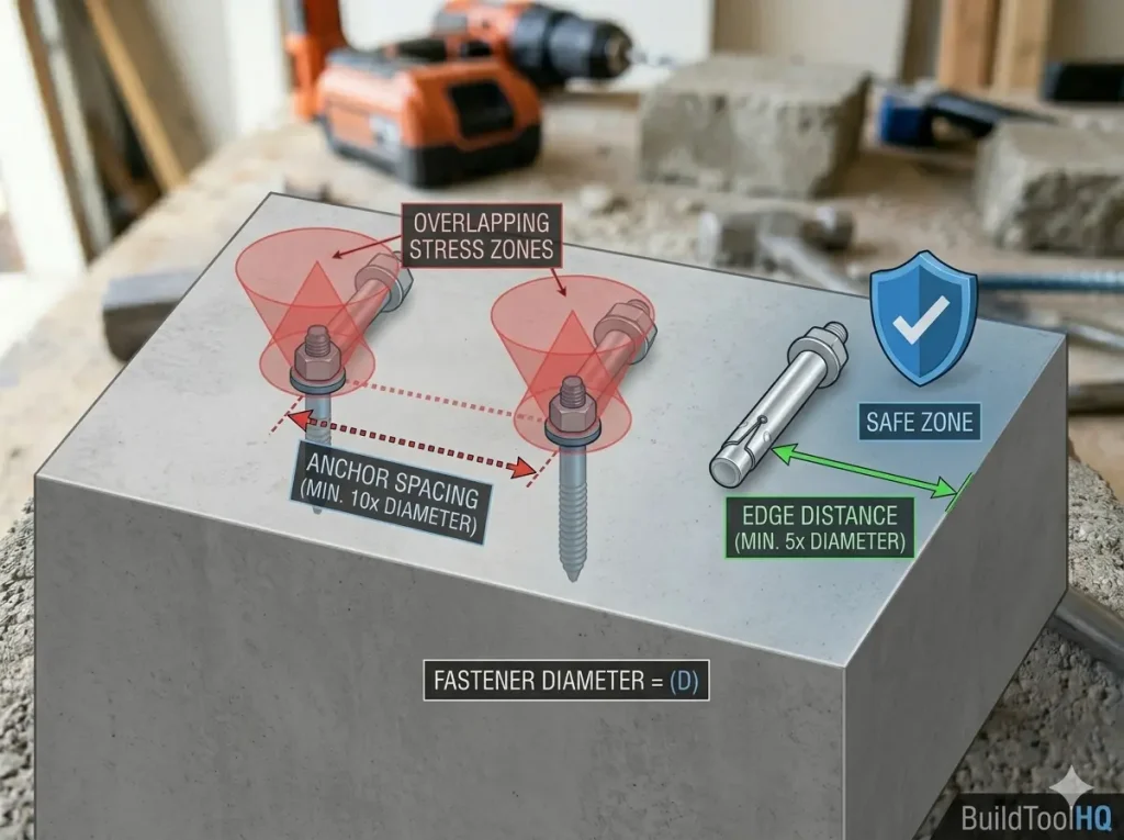 5 Best Rules for Concrete Anchor Spacing and Edge Distance Technical Diagram